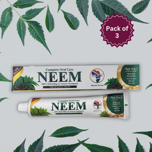 Organic Neem & Black Seed Toothpaste - Pack of 3-100% Natural Oral Care for Sensitive Teeth with Baking Soda, Mint, and Clove Oil